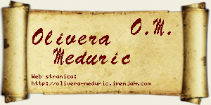 Olivera Medurić vizit kartica